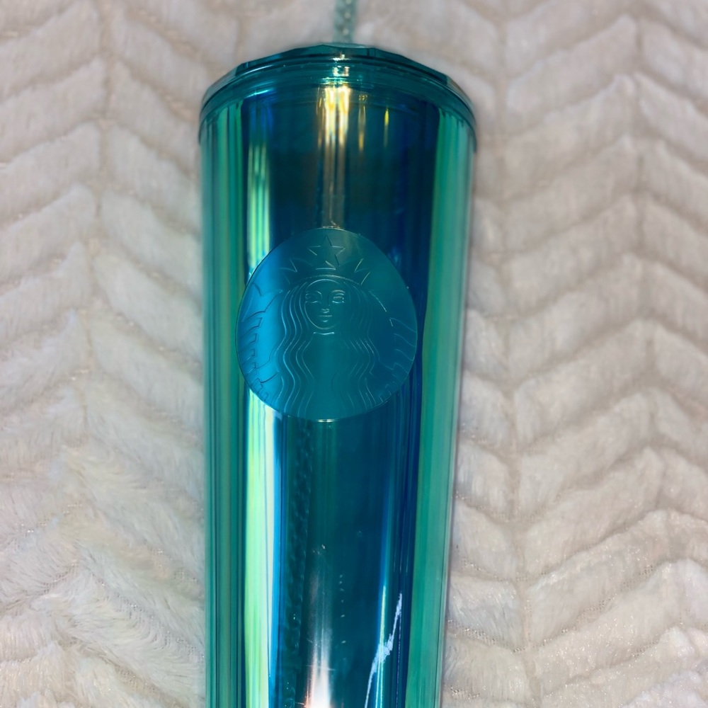 Starbucks Teal Iridescent Dome Tumbler